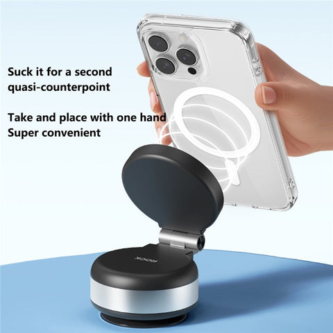 ROCK Q16 Electric Suction Cup Magnetic Phone Holder Portable Phone Stand