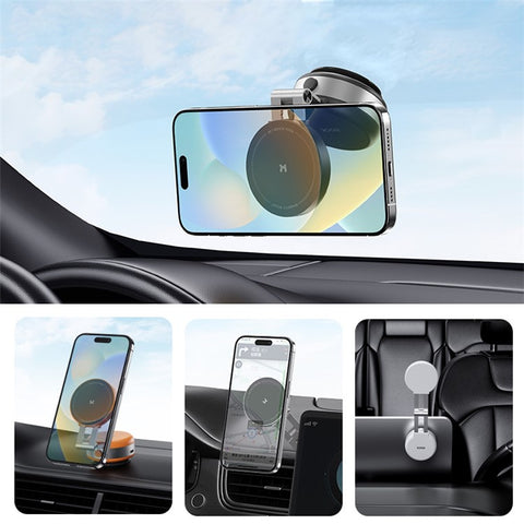 ROCK Q16 Electric Suction Cup Magnetic Phone Holder Portable Phone Stand