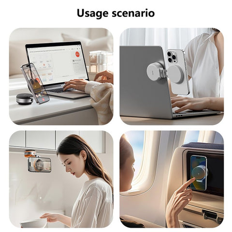 ROCK Q16 Electric Suction Cup Magnetic Phone Holder Portable Phone Stand