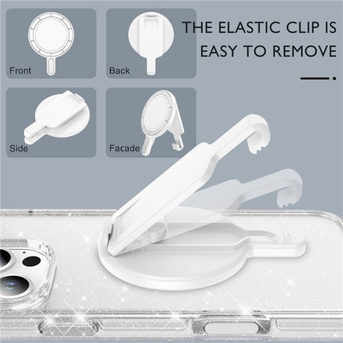 Magnetic Phone Mount Stand Multi-Functional Holder Anti-Drop for Belt Clip / Desktop / Computer Clip