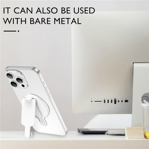 Magnetic Phone Mount Stand Multi-Functional Holder Anti-Drop for Belt Clip / Desktop / Computer Clip