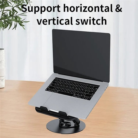 JMARY MK-85 Laptop Tablet Rotatable Foldable Stand Adjustable Dual-Axis Carbon Steel Base Notebook Holder