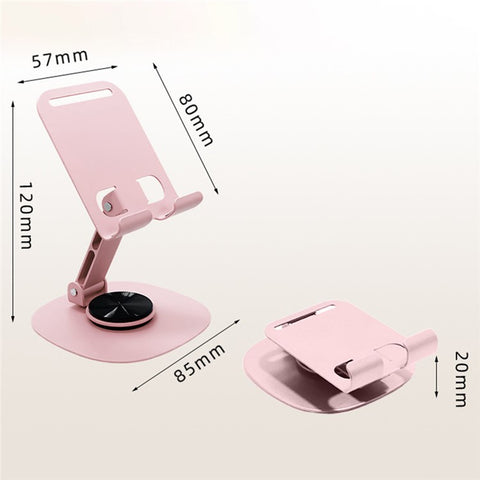 Portable Folding Phone Holder Desktop Stand Carbon Steel 360 Degree Rotation Tablet Bracket