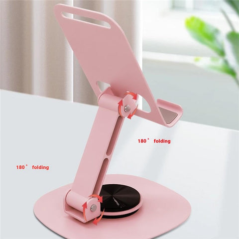 Portable Folding Phone Holder Desktop Stand Carbon Steel 360 Degree Rotation Tablet Bracket