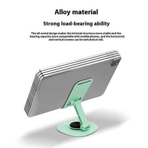 Portable Folding Phone Holder Desktop Stand Carbon Steel 360 Degree Rotation Tablet Bracket