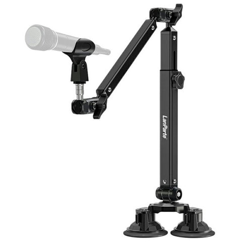 LANPARTE DMS-02 Three Sections Adjustable Heavy Duty Microphone Boom Arm Stand with Suction Cups