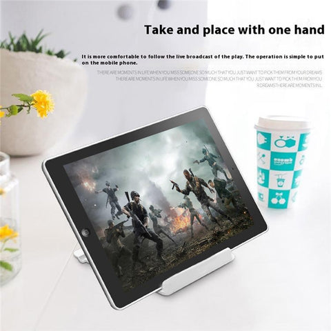 HSZJ0001 Adjustable Angle Plastic Portable Foldable Desktop Stand for Smartphones Tablets