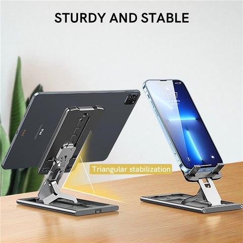 AHASTYLE WG69 Foldable Aluminum Alloy Desktop Stand Multi Angle Adjustable Desktop Holder