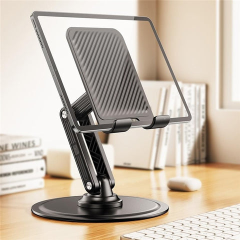 JOPREE X88plus Portable Folding Stand 360 Degree Rotating Desktop Holder for Phones Tablets Up to 16 Inch