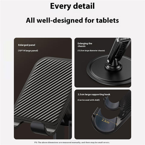 JOPREE X88plus Portable Folding Stand 360 Degree Rotating Desktop Holder for Phones Tablets Up to 16 Inch