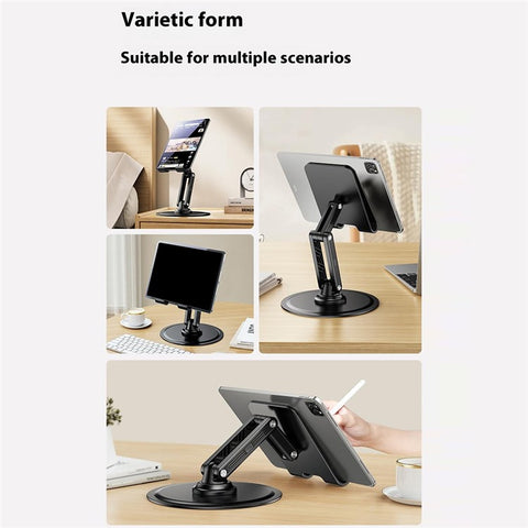 JOPREE X88plus Portable Folding Stand 360 Degree Rotating Desktop Holder for Phones Tablets Up to 16 Inch