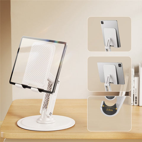 JOPREE X88plus Portable Folding Stand 360 Degree Rotating Desktop Holder for Phones Tablets Up to 16 Inch