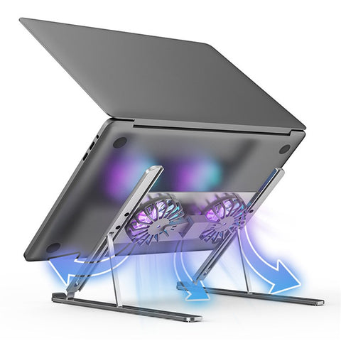BONERUY P11F Foldable Laptop Cooling Fan Radiator Stand Adjustable Angle Heat Dissipation Notebook Cooler