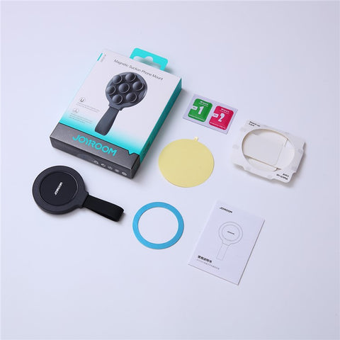 JOYROOM JR-ZS393 Suction Cup Mobile Phone Magnetic Holder for iPhone 16 / 16 Plus / 16 Pro / 16 Pro Max Mirror Wall Mount Phone Holder