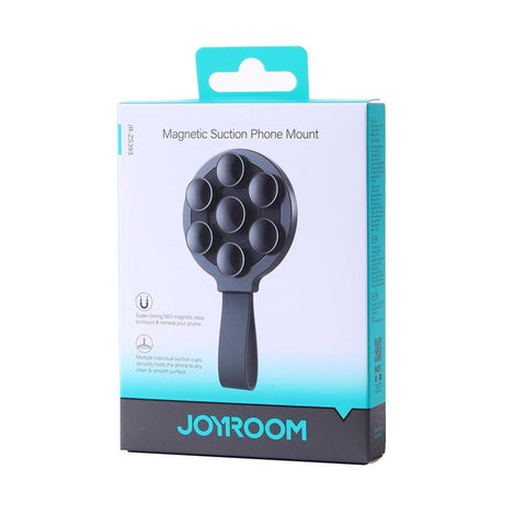 JOYROOM JR-ZS393 Suction Cup Mobile Phone Magnetic Holder for iPhone 16 / 16 Plus / 16 Pro / 16 Pro Max Mirror Wall Mount Phone Holder
