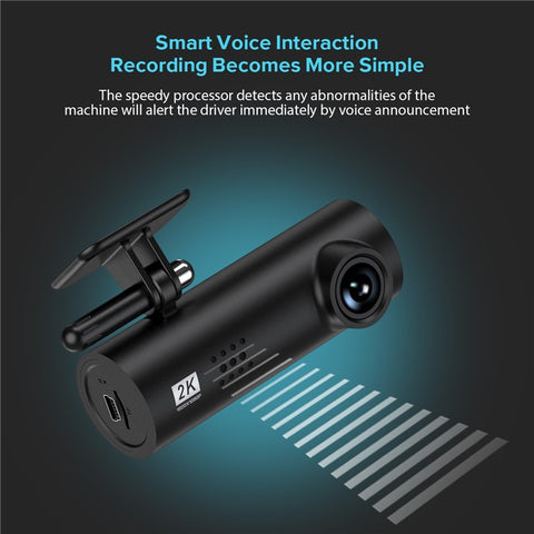 Voice Control 1080P HD Night Vision Car Camera Recorder 16MP WiFi Dash Cam