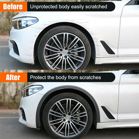 4.5cm Width Car Wheel Eyebrow Anti-Collision PVC Strip Wheel Arch Fender Trim Sticker, 1.5m