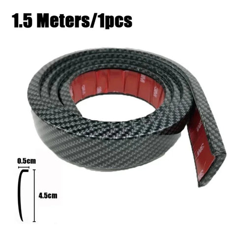 4.5cm Width Car Wheel Eyebrow Anti-Collision PVC Strip Wheel Arch Fender Trim Sticker, 1.5m