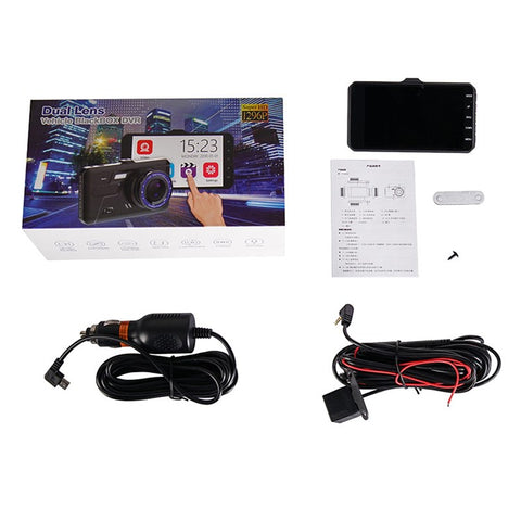 A11 4-inch Touch Screen Driving Recorder Dual Lens Car DVR Support Motion Detection