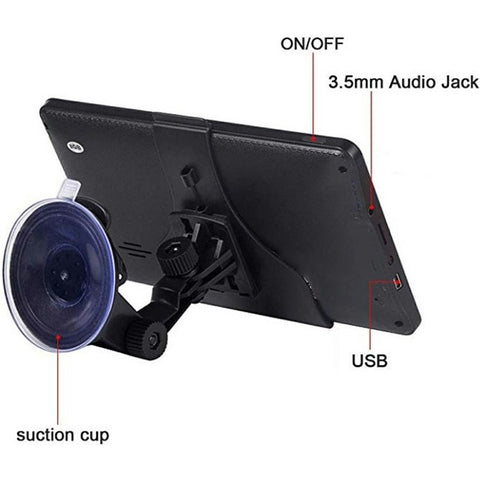 G102 7 Inch Car GPS Navigator 128M + 8G Speed Camera Alert Navigation System with Europe Map
