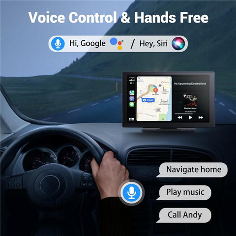 W519 9 Inch Wireless CarPlay Android Auto Screen Portable Car Stereo with GPS Navigation / AirPlay / Mirror Link