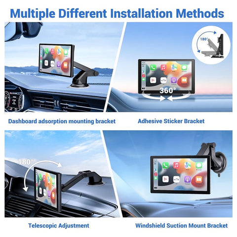 W519 9 Inch Wireless CarPlay Android Auto Screen Portable Car Stereo with GPS Navigation / AirPlay / Mirror Link