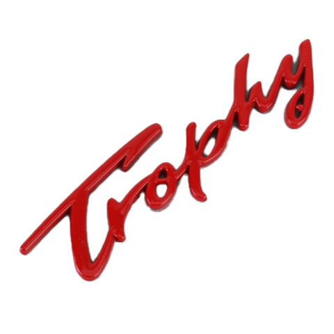 TROPHY Letter Aluminum Alloy Label Decor Self Adhesive Car Decal Sticker SUV Decoration