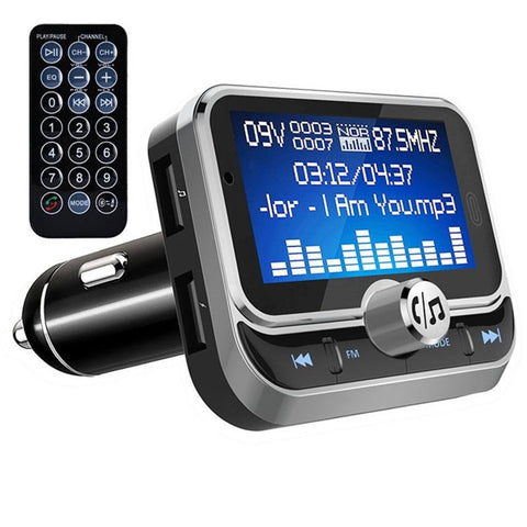 BC32 LCD Bluetooth-compatible MP3 Player Dual USB Car Charger FM Transmitter with Remote Control