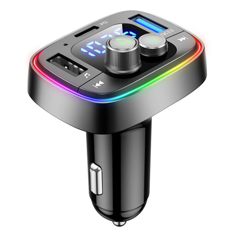 C89S Bluetooth-compatible Car MP3 FM Transmitter Voltage Detection TF U-Disk Music Player PD18W Type-C QC3.0 USB Phone Charger