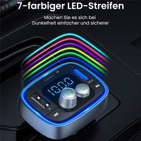 C89S Bluetooth-compatible Car MP3 FM Transmitter Voltage Detection TF U-Disk Music Player PD18W Type-C QC3.0 USB Phone Charger