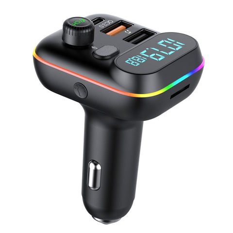 T70 Bluetooth-compatible 5.0 FM Transmitter USB PD 18W QC3.0 Fast Charging Adapter Music Player with Hands-free Calling for Car