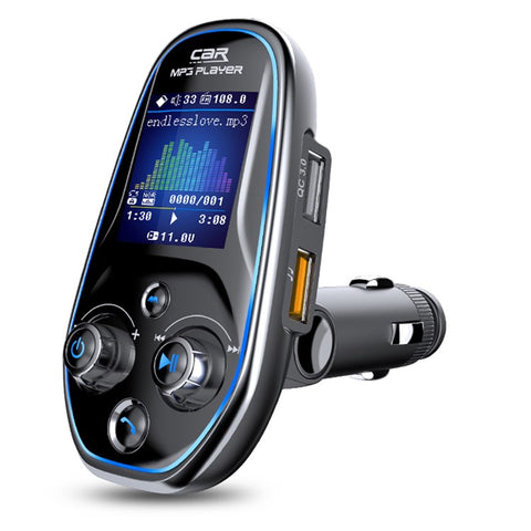 BT29A EQ FM Bluetooth-compatible Transmitter Car MP3 TF/U Disk Player with QC 3.0 + Type-C Fast Charging