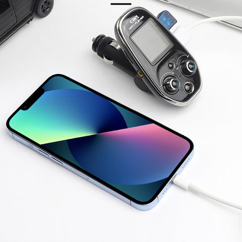 BT29A EQ FM Bluetooth-compatible Transmitter Car MP3 TF/U Disk Player with QC 3.0 + Type-C Fast Charging