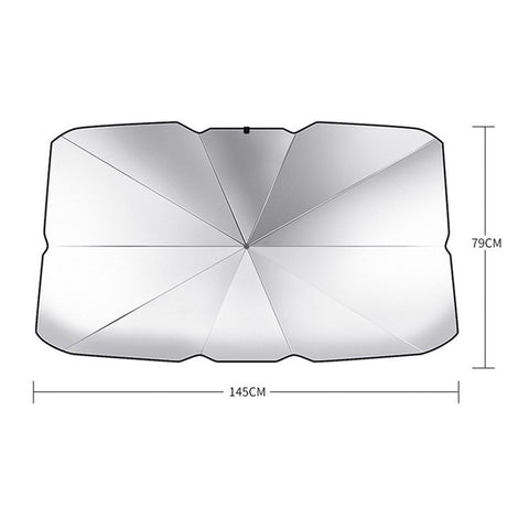 SBT-5024 Foldable 10 Skeletons Windshield Sun Shade UPF 50+ UV Rays Blocking Umbrella for Car Windshield
