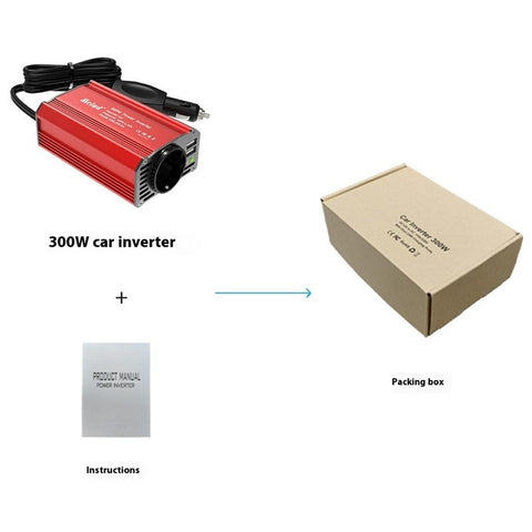 MEIND M7900 300W Car Inverter 12V to 220V Power Inverter with EU Socket + 2 USB Ports