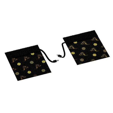 WUPP CS-974B1 1 Pair Stylish Pattern Motorcycle Heated Grips Handlebar Heating Pads 3-Gear Adjustable Motorbike Handlebar Heating Cover
