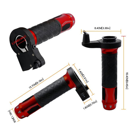 WUPP CS-764 1 Pair Motorcycle Heating Handlebars Aluminum Alloy 12V Electric Heated Handlebar Grips Motorbike Heating Handle Warmers