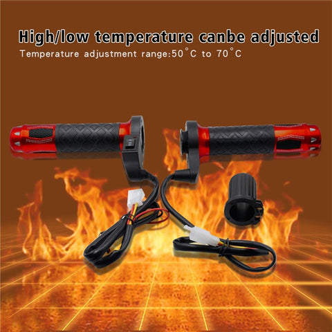 WUPP CS-764 1 Pair Motorcycle Heating Handlebars Aluminum Alloy 12V Electric Heated Handlebar Grips Motorbike Heating Handle Warmers