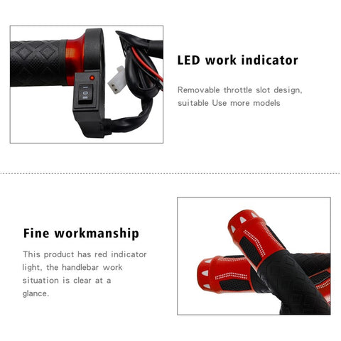 WUPP CS-764 1 Pair Motorcycle Heating Handlebars Aluminum Alloy 12V Electric Heated Handlebar Grips Motorbike Heating Handle Warmers