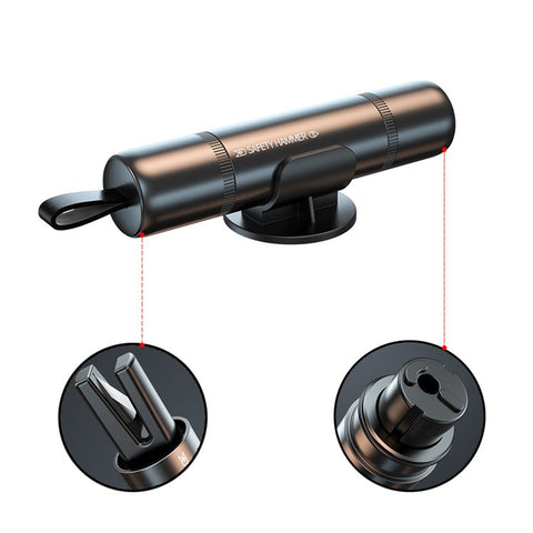 SEAMETAL AC01 Metal Car Window Breaker 2-in-1 Safety Hammer + Seat Belt Cutter Car Portable Escape Hammer