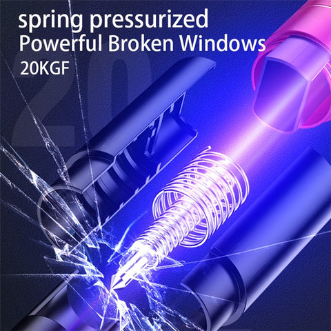 SEAMETAL AC01 Metal Car Window Breaker 2-in-1 Safety Hammer + Seat Belt Cutter Car Portable Escape Hammer