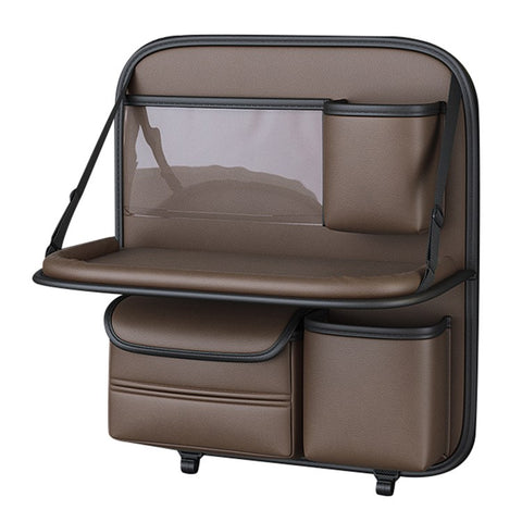 Waterproof Car Seat Back Organizer Hanging Storage Bag with Foldable Tray