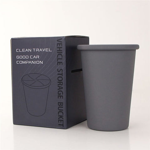 Car Trash Can Garbage Holder Vehicle Door Cup Holder Seat Back Silicone Trash Bin Dustbin