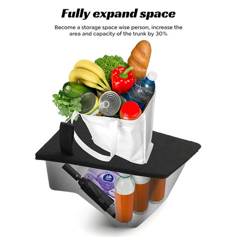 ALZH091 2 Sets For Model 3 PP+TPE Trunk Side Storage Bin Organizer Storage Box with Lid