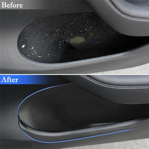 TSL1082 2Pcs For Tesla Model 3 Car Door Container TPE Interior Storage Box