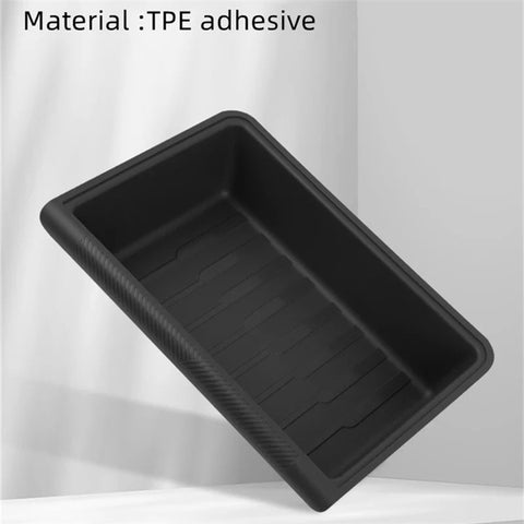 TSL521 For Tesla Model Y Under Seat Drawer TPE Hidden Storage Box, No Lid