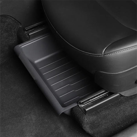 TSL521 For Tesla Model Y Under Seat Drawer TPE Hidden Storage Box, No Lid