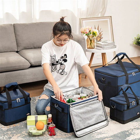 10L Portable Car Picnic Cooler Bag Waterproof Insulation Food Drink Storage Bag