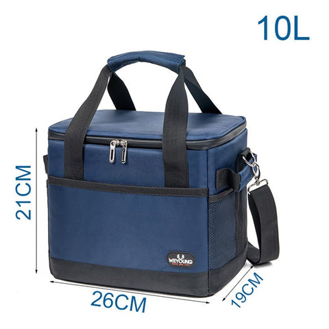 10L Portable Car Picnic Cooler Bag Waterproof Insulation Food Drink Storage Bag