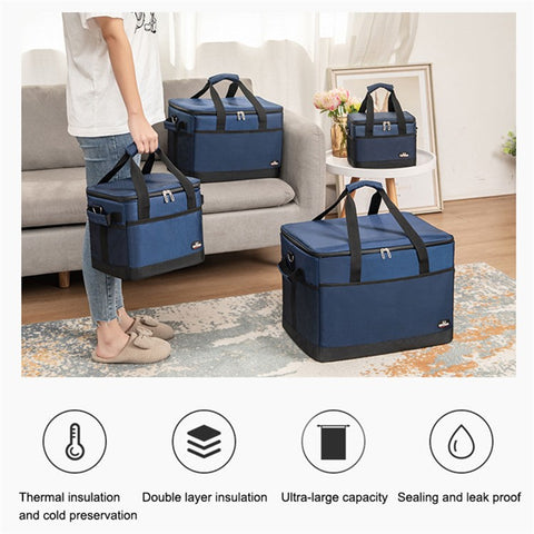 10L Portable Car Picnic Cooler Bag Waterproof Insulation Food Drink Storage Bag